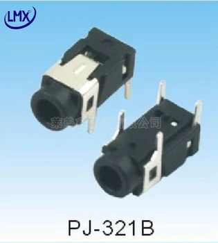 30 шт./лот Аудиоразъем PJ321B 4-контактный разъем DIP для стереонаушников PJ-321B
