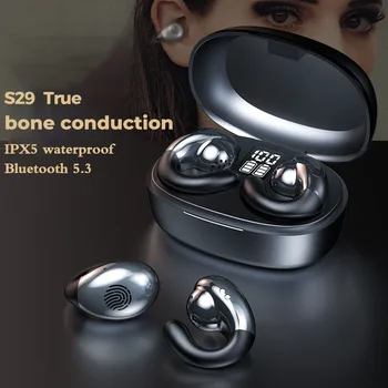TWS Bluetooth Наушники True Bone Conduction Ear Clip Серьга Беспроводные Наушники с Микрофоном Вызова Сенсорного Управления Спортивные Гарнитуры