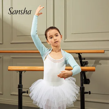 Sansha 2019, новый топ для разминки для девочек, вязаный свитер, гимнастический детский 76AH0004V