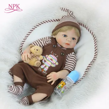 NPK Реалистичные Куклы Reborn Baby Dolls 46 СМ Детская Кукла С Полным Виниловым Корпусом So Truly Boy Модель Куклы Для Малышей bebe Детские Игрушки Подарки