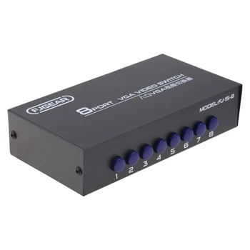 T5EE 8-Портовый Переключатель VGA Video Switcher Box 1920*1440 250 МГц 8 в 1 выходе Поддержка Селектора для ПК Монитора ТВ Проектора