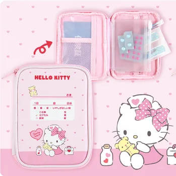Sanrio Hello Kitty Мини-Сумка Для Аптечки Первой Помощи На Открытом воздухе Портативная Сумка Для Неотложной Медицинской Помощи Сумка Для Хранения Пакета Лекарств Для Путешествий На Открытом воздухе