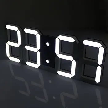 Скандинавские большие цифровые настенные часы на кухне со светодиодным дисплеем, домашние часы, настенные часы, ночной USB-электронный будильник, настольные часы в ванной комнате