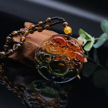 Ожерелье с подвеской в виде Будды из натурального камня для женщин и мужчин, китайский резной амулет-чокер, ожерелья-цепочка