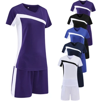 Женские волейбольные костюмы с короткими рукавами, форма для тренировок студенческих команд, одежда, женская спортивная майка с принтом, именной номер