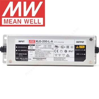 Mean Well XLG-200-L-A Металлический корпус IP67 Уличное освещение/Освещение небоскребов meanwell 142-285 В/700-1050 мА/светодиодный драйвер постоянной мощности 200 Вт
