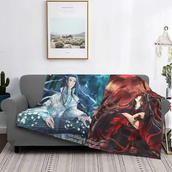 Одеяла Mo Dao Zu Shi, Флисовое украшение Fanart, Многофункциональное легкое тонкое покрывало для кровати, стеганое одеяло для дивана