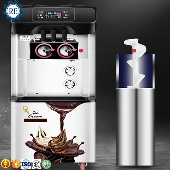 Профессиональная машина для приготовления мягкого мороженого с 3 вкусами, рожки, машина для мягкой подачи мороженого