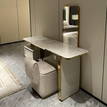Легкий роскошный туалетный столик, новый туалетный столик в спальне, простой постмодернистский роскошный туалетный столик высокого класса, шкаф для хранения