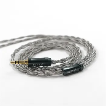 BQEYZ Осенний кабель для наушников 2-контактный разъем 4-жильный серебристо-медный смешанный провод В ушном мониторе Замена звука HiFi на 3,5 мм