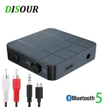 DISOUR Bluetooth 5,0 Аудиоприемник Передатчик AUX RCA 3,5 ММ Стерео Музыкальный Беспроводной Адаптер USB-Ключ Для Автомобильного Телевизора ПК Наушники