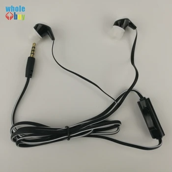 500шт 1,2 м 3,5 мм Плоский кабель-лапша, проводные наушники-вкладыши с микрофоном для iPhone 6 iPad Samsung Huawei Xiaomi HTC Headset
