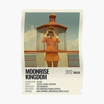 Moonrise Kingdom 2012 Постер фильма, плакат, декор, Современная картина с принтом, Винтажное украшение, Настенная живопись, Забавный дом Без рамки