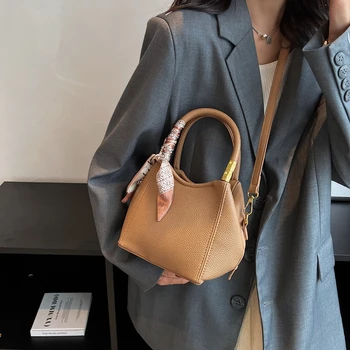 Фирменный дизайн, женская сумка, текстура, модная высококачественная сумка-мешок из воловьей кожи на одно плечо, ручные диагональные сумки через плечо для женщин