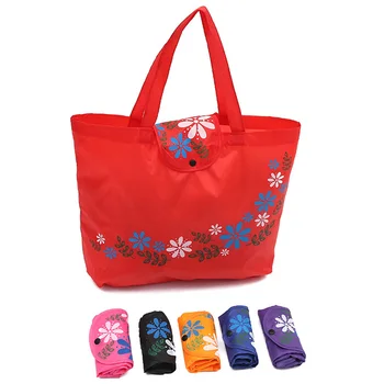 Женская сумка для покупок многоразового использования, складная сумка с модным цветочным принтом, складные сумки для вторичной переработки, сумка для продуктов большой емкости