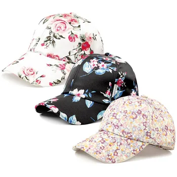 Женские бейсболки с однотонным принтом, шляпы, шапки для пары, уличная бейсболка из эластичного хлопка с цветами и листьями для девочек, молодежная бейсболка для девочек