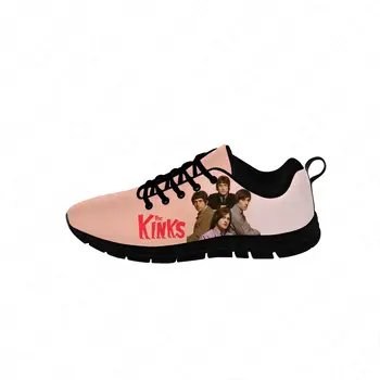 Кроссовки с низким берцем The Rock band Kinks; Мужская Женская повседневная обувь для подростков; парусиновые кроссовки для бега; Дышащая легкая обувь с 3D-принтом;