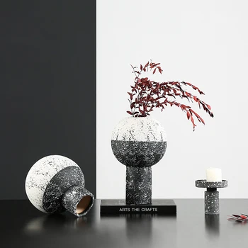 Керамическая ваза для цветов, уличный горшок для растений, домашняя ваза, эстетический сад, офис, украшение для гостиной LQQ25XP