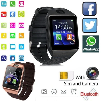 Смарт-часы с цифровым сенсорным экраном, браслет DZ09 Q18, камера, наручные часы Bluetooth, SIM-карта, умные часы, поддержка телефонов Ios Android