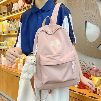 2023 Милый женский рюкзак, водонепроницаемый нейлоновый школьный рюкзак с несколькими карманами для студенток, девочек, Kawaii, ноутбук, Книжный набор Mochilas