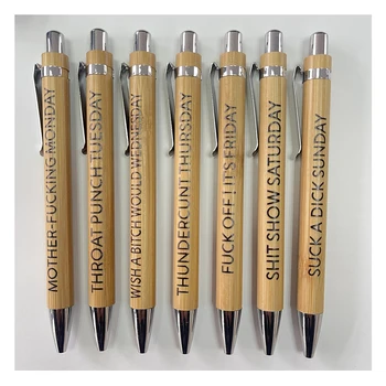 шариковая ручка для прессования древесины 7шт, канцелярская ручка с забавным принтом, подарок на День рождения