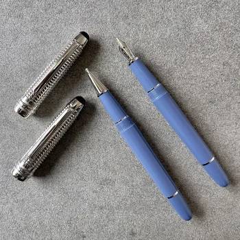 Wakaka Mb Pen Monte Meisterstuck 145 Синий Серебряный зажим, роликовые ручки Blacne для письма, подарок с серийным номером