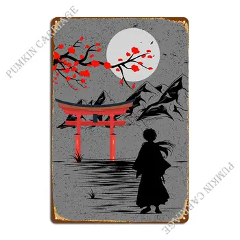 Металлическая табличка Himura Kenshin, Декоративная роспись, Настенная табличка, ретро Жестяной знак, плакат
