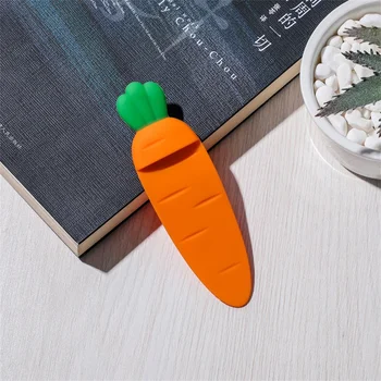 Креативная симпатичная силиконовая закладка-морковка для чтения студентами литературных мультфильмов