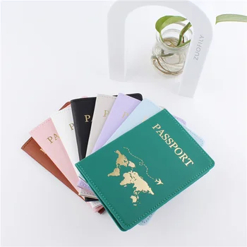 Горячее тиснение Карты мира, обложка для паспорта, Багажная бирка, Свадебная пара, обложка для паспорта, набор букв, дорожный держатель, обложка для паспорта