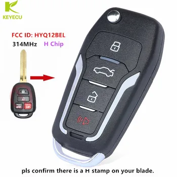Замена KEYECU Новый Модернизированный Дистанционный Брелок 4 Кнопки 314 МГц H Чип для Toyota Camry Rav4 2014 2015 2016 FCC ID: HYQ12BEL