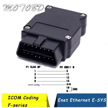Новый разъем OBD2 Enet для BMW 1-7 серий OBD2 16PIN Штекерный Интерфейс Enet Ethernet К Интерфейсному разъему ICOM Coding серии F