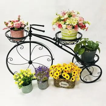 Съемная подставка для цветов для велосипеда в скандинавском стиле, Кованое железо, Декоративные подставки для комнатных растений на балконе, Цветочный горшок
