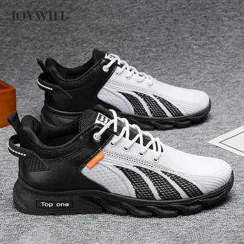 Мужские осенние кроссовки JOYWILL для бега, фитнес-тренировок, дышащие кроссовки с воздушной сеткой, легкая нескользящая мужская вулканизированная обувь