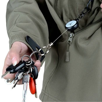брелок для ключей держатель цепочки для ключей брелок для ключей кольцо для ключей втягивающий ремень веревка катушка шнура отдача значок зажим для шнурка мультитул многофункциональный инструмент