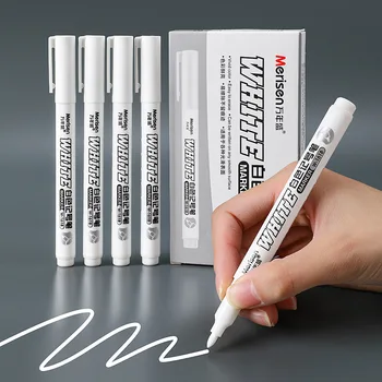 1шт Белая маркерная ручка Спиртовая краска Маслянистые Водонепроницаемые ручки для рисования шин, граффити, Перманентная гелевая ручка для ткани, дерева, кожи, маркер