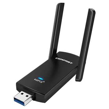 COMFAST CF-953AX WiFi6 Двухдиапазонная Беспроводная сетевая карта USB WiFi Адаптер со скоростью передачи до 1800 Мбит/с Интерфейс USB3.0