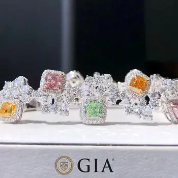 GIA 10 шт. бриллиантов 5,47 карата, 18-каратное золото, ювелирные браслеты с бриллиантами для женщин, изысканные браслеты