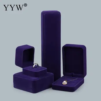 Высококачественная элегантная бархатная шкатулка для браслета, кольца, ожерелья, подвесных коробок, однотонной упаковки, подарочной коробки для ювелирных изделий