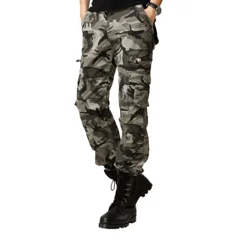 Камуфляжные тактические брюки, мужские повседневные прямые комбинезоны, брюки-карго с несколькими карманами, уличные военные тренировочные брюки-карго, рабочая одежда