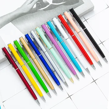 Металлическая ручка 24шт Шариковая ручка для рекламы отеля Многоцветная ручка Оптом