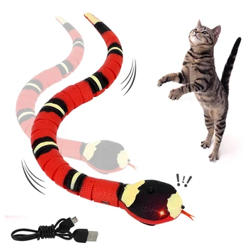 Интерактивные игрушки для кошек с интеллектуальным зондированием, автоматическая электронная игра-дразнилка для кошек, перезаряжаемые через USB игрушки для котенка для кошек, собак и домашних животных