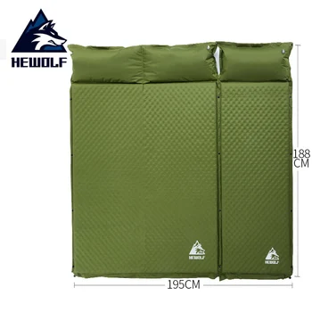HEWOLF 2 + 1 сращенные наружные толстые 5 см автоматические надувные подушки для походной палатки, походные коврики, матрас для кровати, 2 цвета