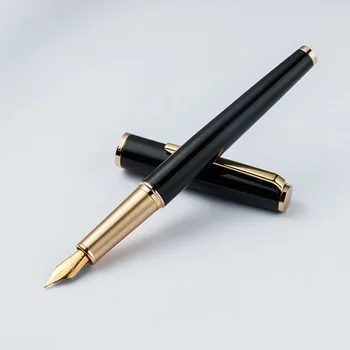 Роскошная Металлическая Авторучка 96 с Классическим Пером Черный Золотой EF Signature Канцелярские Принадлежности Чернильные Ручки