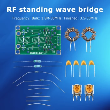 1,8 М-30 МГц/3,5-30 МГц RF КСВ Коэффициент Стоячей Волны Мостовой Радиочастотный Отражающий Модуль для Радиочастотной Сети DIY Board Kit Аксессуар