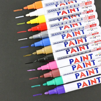12 Цветов Ручка для рисования эпоксидной смолой, позолота, точечная ручка, маркер, акриловая краска, набор металлических перманентных маркеров