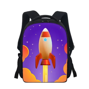 Классная школьная сумка с рисунком космического корабля для детей, мальчиков и девочек, легкая сумка для книг, Детский рюкзак, Высококачественный Студенческий рюкзак, подарок