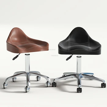 Скандинавские железные парикмахерские кресла, креативная мебель для салона красоты, стул для салона красоты, профессиональные табуретки с вращающимся подъемным шкивом, стул для домашнего макияжа