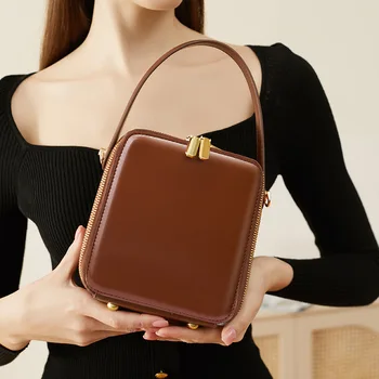 Новые сумки, женская модная кожаная легкая роскошная сумка через плечо, ручная накладная, маленькая сумка через плечо