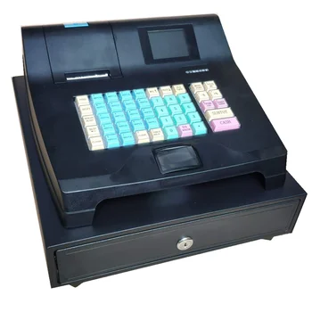 электронный кассовый аппарат на 48 клавиш с кассовым ящиком, 58-миллиметровым термопринтером и дисплеем для клиентов