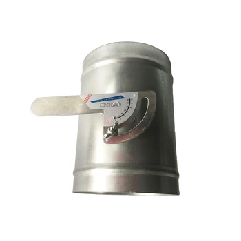 0-90 ° Ручной клапан воздушной заслонки OD97-297 мм клапан расхода воздуха в воздуховоде обратный клапан вентиляции воздуха с силиконовым уплотнительным кольцом